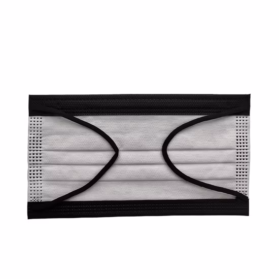 使い捨て可能な外科歯科黒 3 層医療フェイスマスク TypeIIR BFE 99% 外科マスク