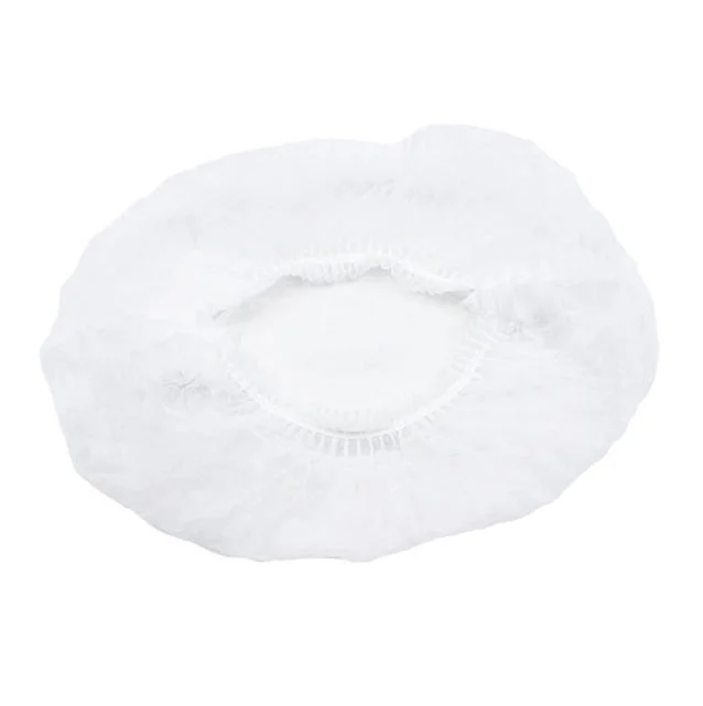 Wholesale Disposable PP Non Woven Strip Clip Cap Bouffant Head Cover Hair Net Doctor Hat Round Mob Cap