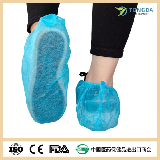 工場から直接供給される優れた品質の使い捨てノンスリップ医療用PP PE CPE靴カバー