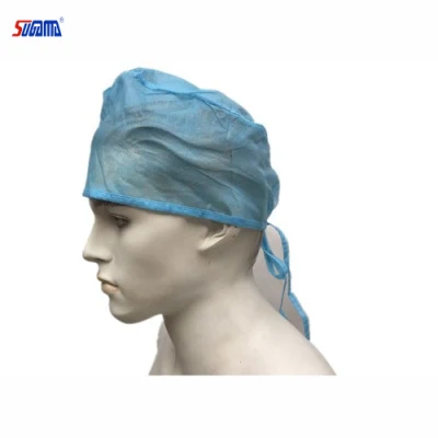 病院および食品産業用の使い捨て不織布手術用キャップドクターキャップ外科医用キャップ