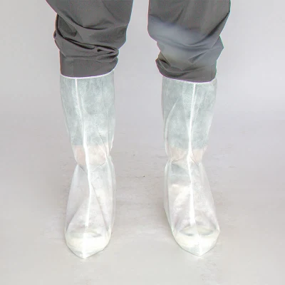 使い捨て手作り靴カバー/PP 不織布使い捨て生地ブーツ カバー防塵および帯電防止